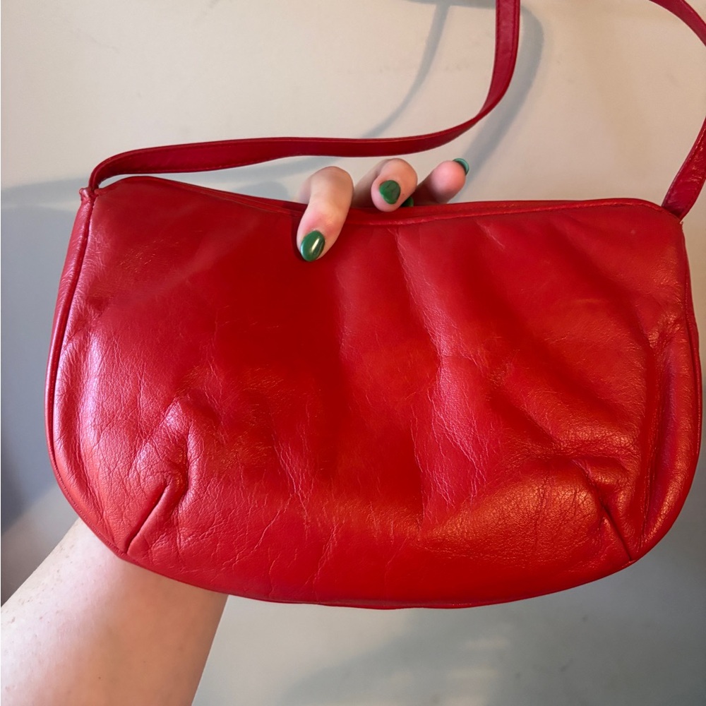 Etienne Aigner Red Leather Crossbody Bag - Picture 4 of 4